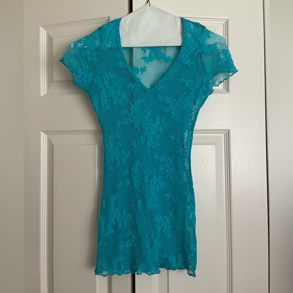 Cache Lace V-Neck Top